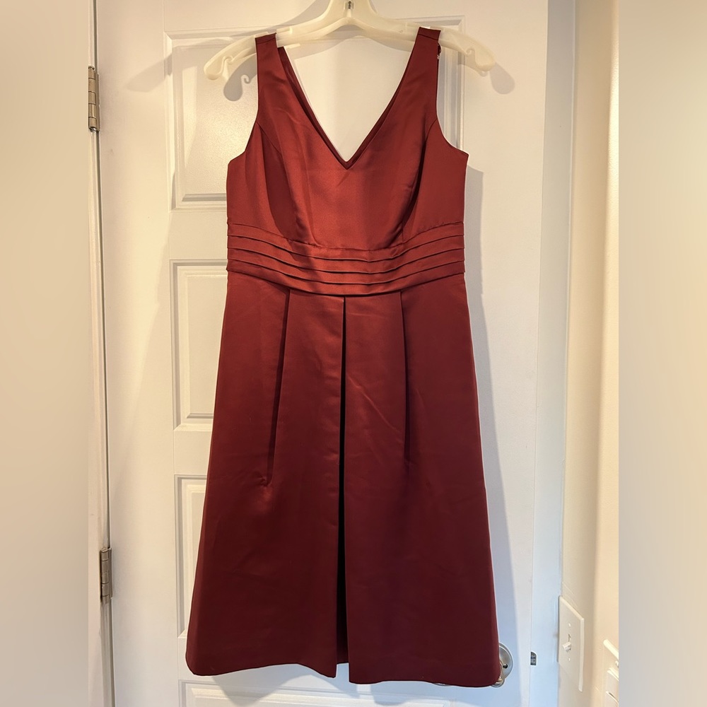 Ann Taylor maroon satiny dress